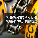交通银行湖南省分行违规被罚190万 贷款管理不到位等(图3) 交通银行湖南省分行违规被罚190万 贷款管理不到位等(图3)