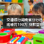 交通银行湖南省分行违规被罚190万 贷款