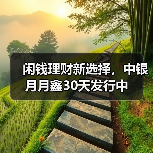 闲钱理财新选择，中银月月鑫30天发行中