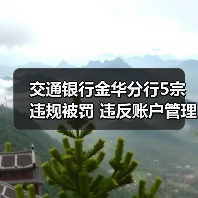 交通银行金华分行5宗违规被罚 违反账户管理规定等（图4）