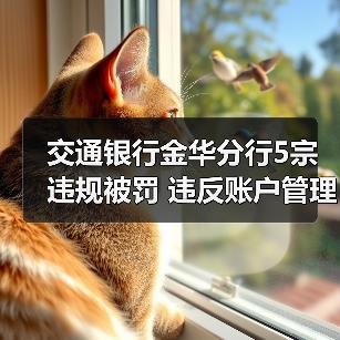 交通银行金华分行5宗违规被罚 违反账户管理规定等（图1）