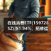 在线消费ETF(159728.SZ)涨1