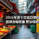 2026年首个交易日保险板块涨幅居首 新华保险、中国太保股价创新高 　　（图1）