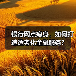 银行网点瘦身，如何打造适老化金融服务？（图4）