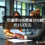 交通银行陕西省分行被罚253万元(图2) 交通银行陕西省分行被罚253万元(图2)