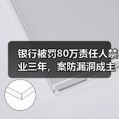 银行被罚80万责任人禁业三年,案防漏洞成主因?(图4) 银行被罚80万责任人禁业三年,案防漏洞成主因?(图4)
