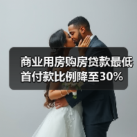 商业用房购房贷款最低首付款比例降至30%（图1）