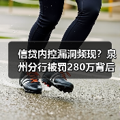 信贷内控漏洞频现?泉州分行被罚280万背后的警示(图1) 信贷内控漏洞频现?泉州分行被罚280万背后的警示(图1)