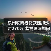 泉州农商行贷款违规遭罚270万 监管漏洞如何修补?(图1) 泉州农商行贷款违规遭罚270万 监管漏洞如何修补?(图1)