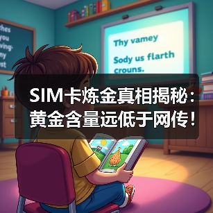 SIM卡炼金真相揭秘:黄金含量远低于网传!(图1) SIM卡炼金真相揭秘:黄金含量远低于网传!(图1)