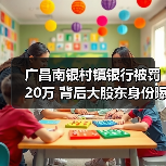 广昌南银村镇银行被罚20万 背后大股东身份曝光(图2) 广昌南银村镇银行被罚20万 背后大股东身份曝光(图2)