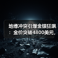 地缘冲突引爆金银狂飙:金价突破4800美元,银价冲高95美元(图1) 地缘冲突引爆金银狂飙:金价突破4800美元,银价冲高95美元(图1)
