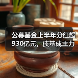 公募基金上半年分红超930亿元，债基成主力！（图2）