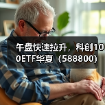 午盘快速拉升，科创100ETF华夏（588800）成交持续活跃（图2）