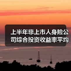 上半年非上市人身险公司综合投资收益率平均值超4%（图2）