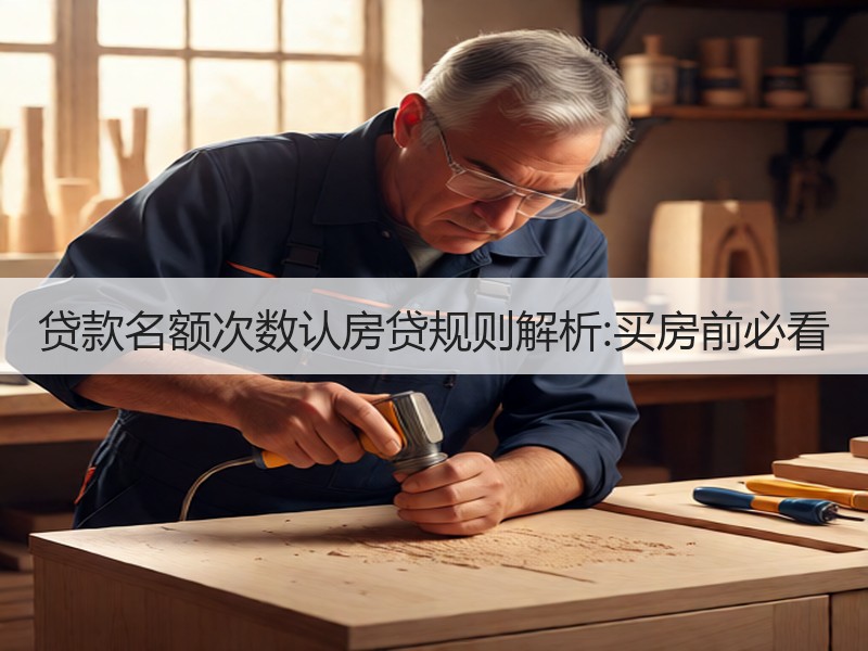 贷款名额次数认房贷规则解析:买房前必看