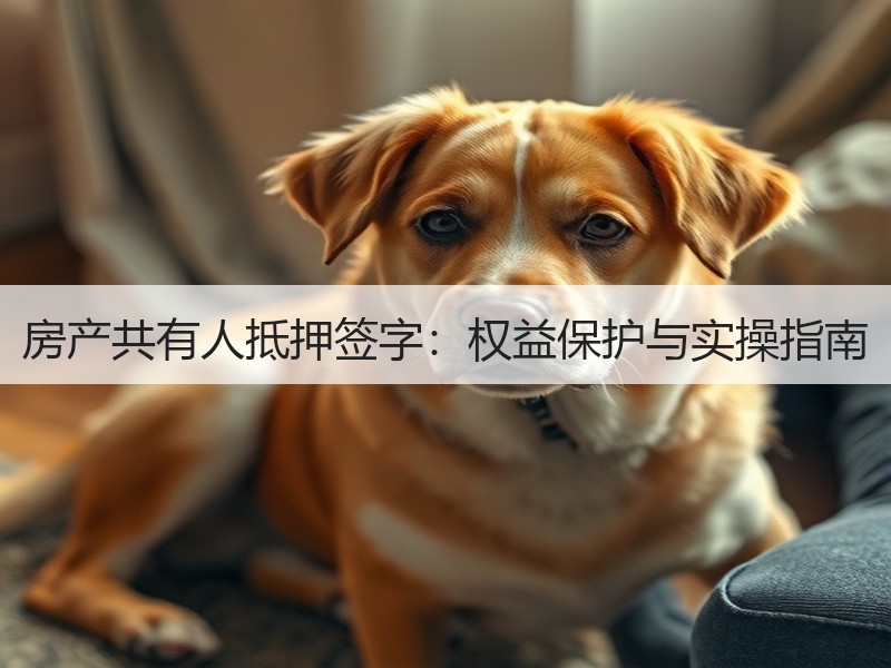 房产共有人抵押签字：权益保护与实操指南