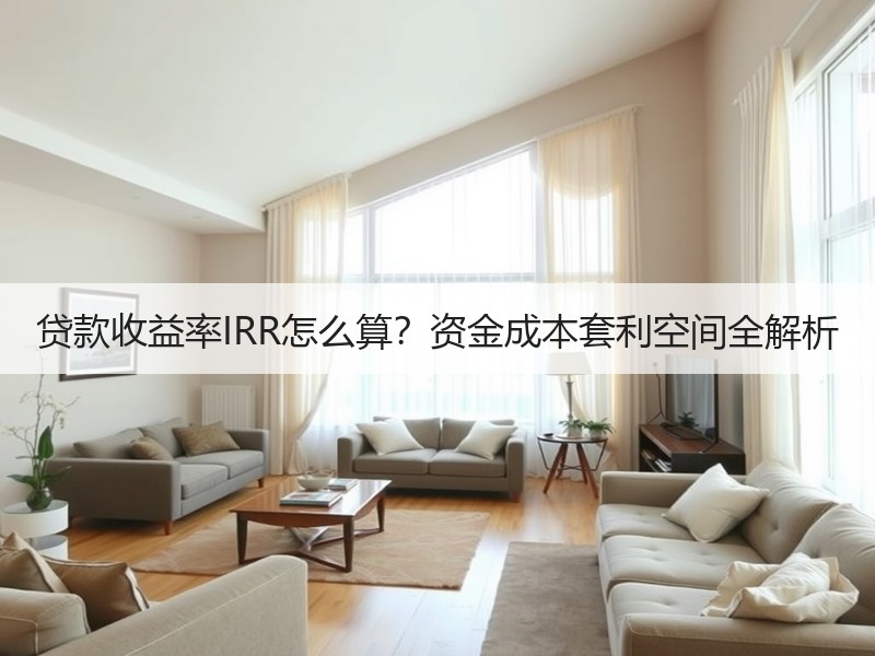 贷款收益率IRR怎么算？资金成本套利空间
