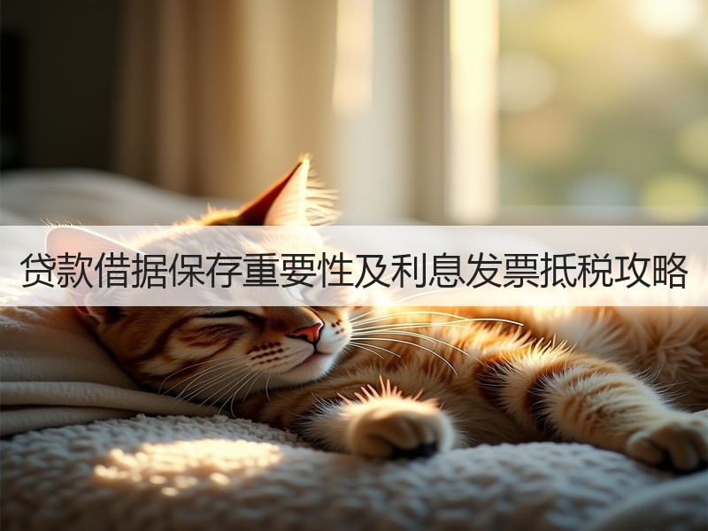 贷款借据保存重要性及利息发票抵税攻略