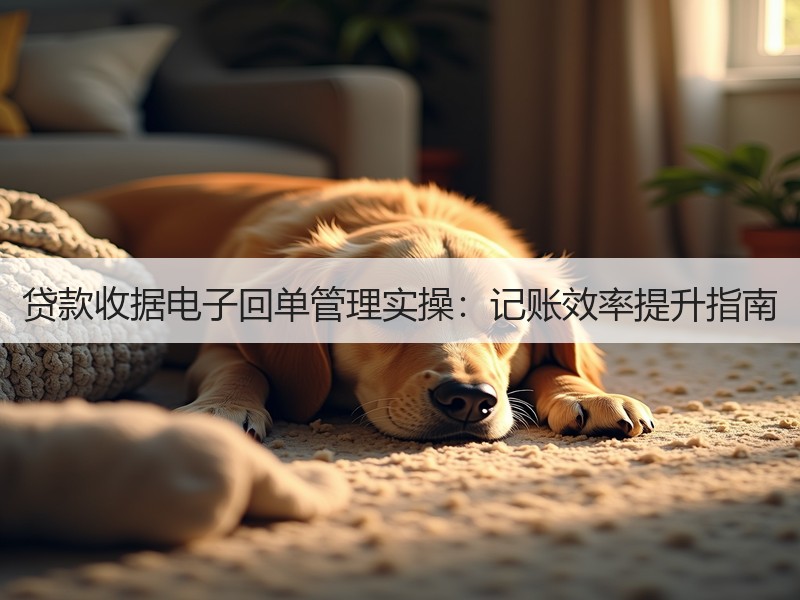 贷款收据电子回单管理实操：记账效率提升指