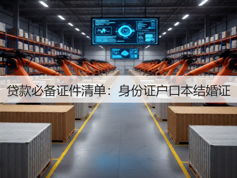 贷款必备证件清单：身份证户口本结婚证