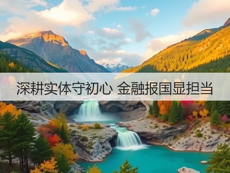 深耕实体守初心 金融报国显担当