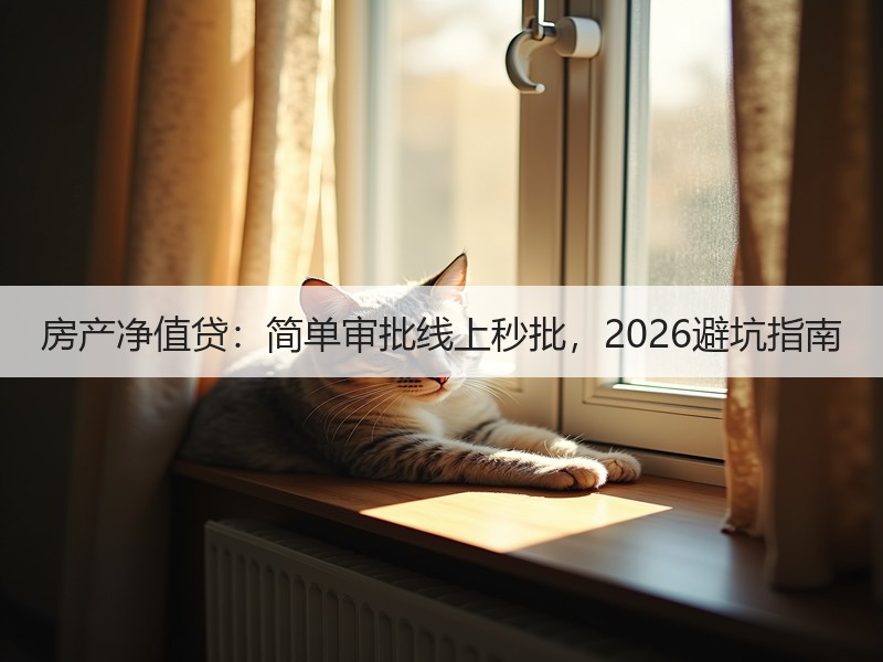 房产净值贷：简单审批线上秒批，2026避