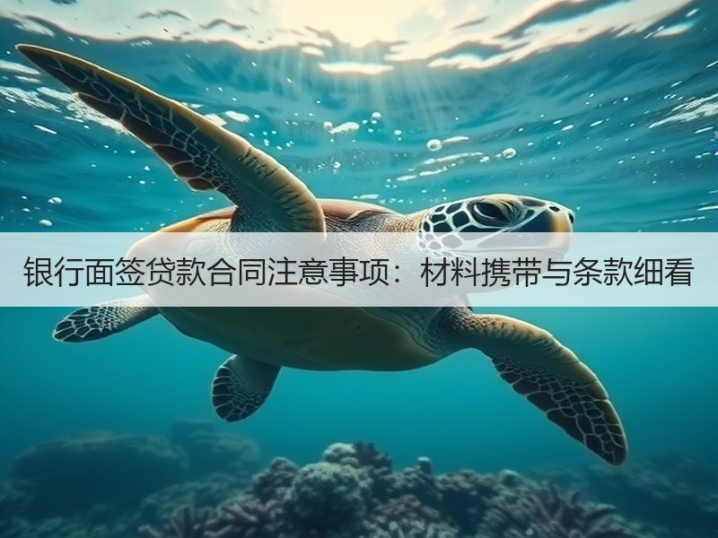 银行面签贷款合同注意事项：材料携带与条款