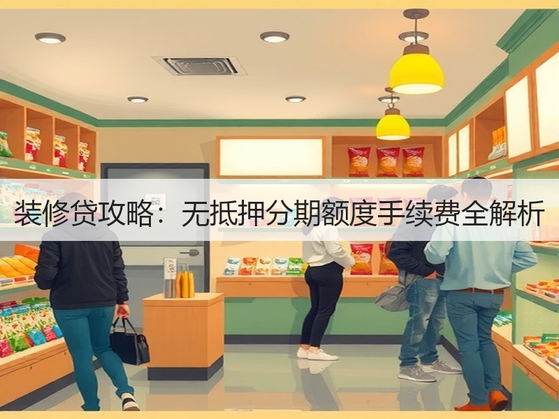 装修贷攻略：无抵押分期额度手续费全解析
