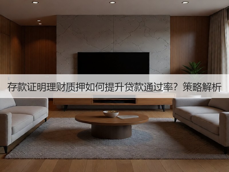 存款证明理财质押如何提升贷款通过率？策略
