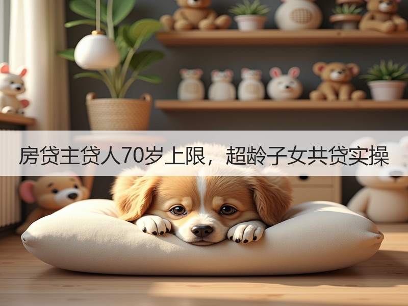 房贷主贷人70岁上限，超龄子女共贷实操
