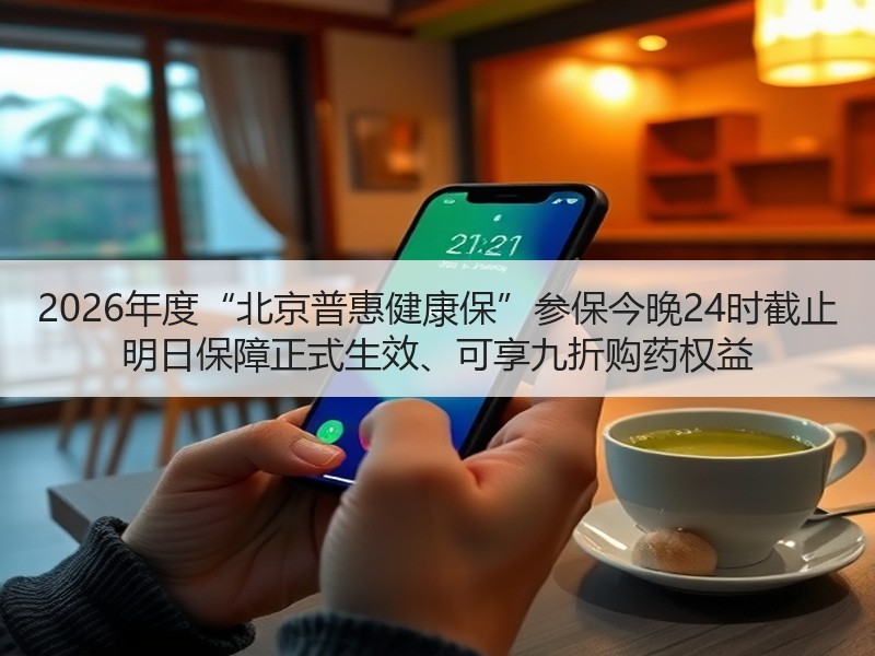 2026年度“北京普惠健康保”参保今晚2