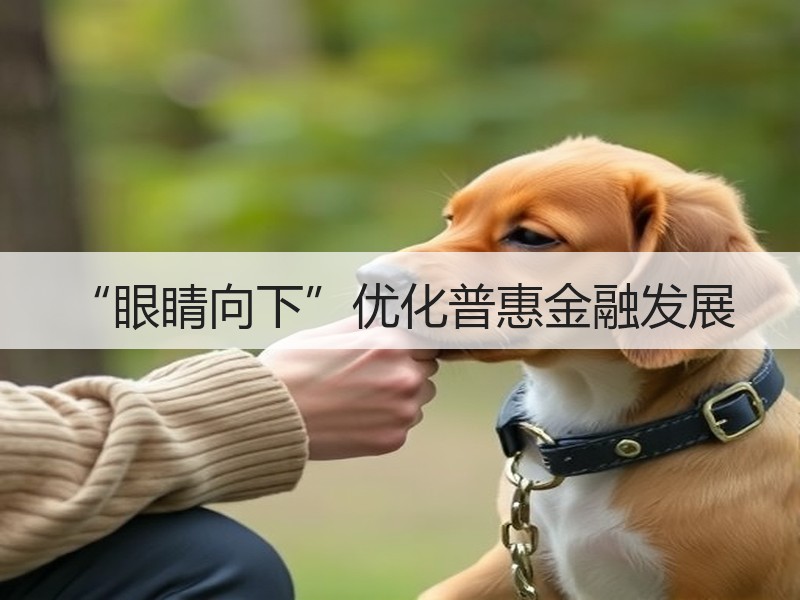 “眼睛向下”优化普惠金融发展