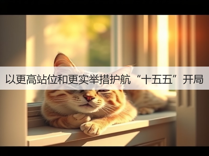 以更高站位和更实举措护航“十五五”开局
