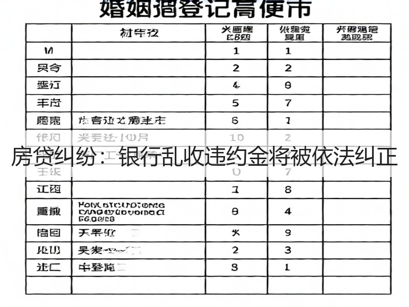 房贷纠纷：银行乱收违约金将被依法纠正