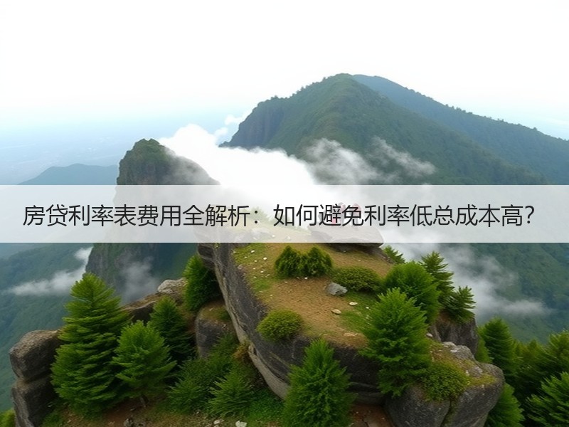 房贷利率表费用全解析：如何避免利率低总成