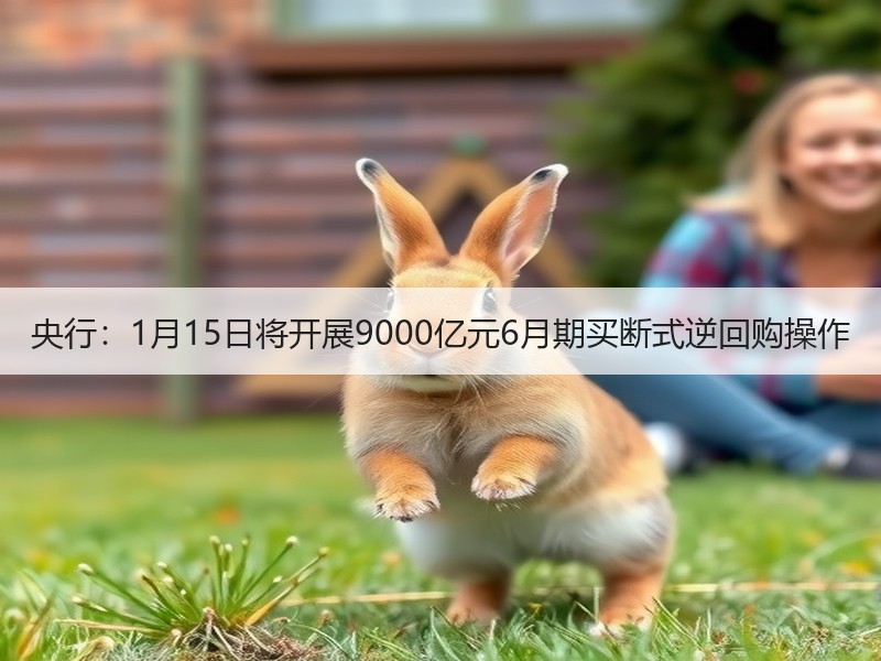 央行：1月15日将开展9000亿元6月期