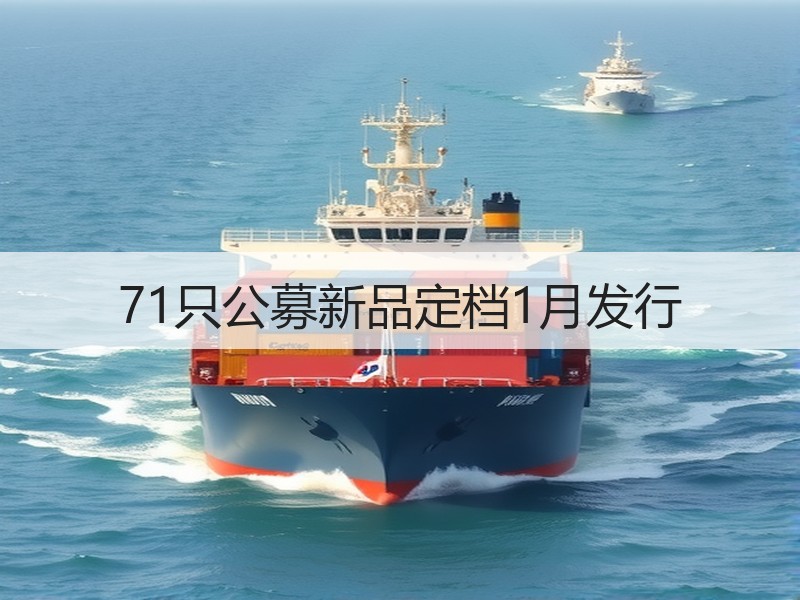 71只公募新品定档1月发行