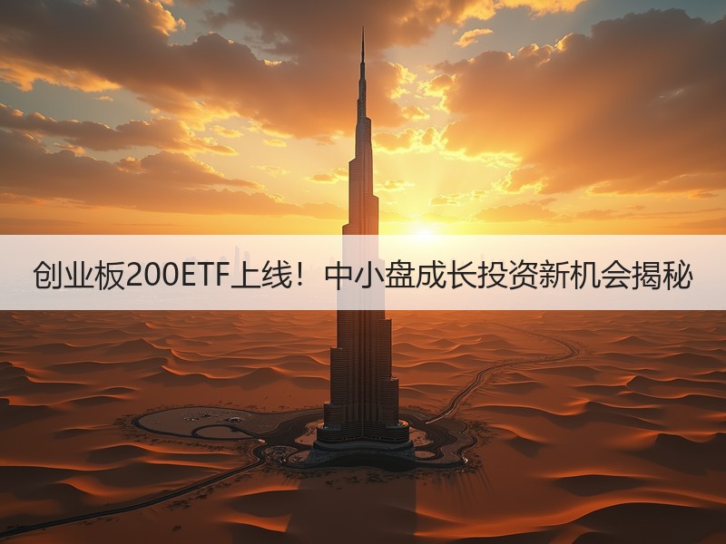 创业板200ETF上线！中小盘成长投资新