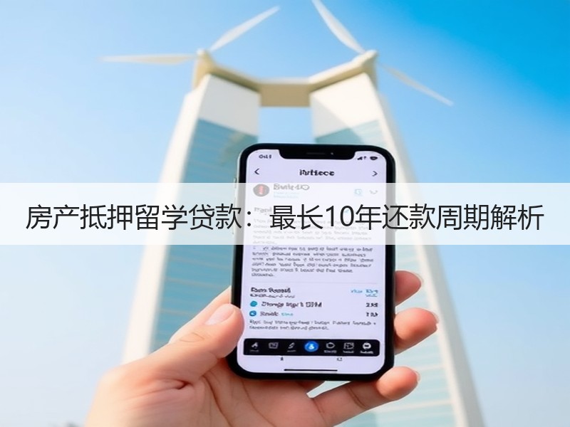 房产抵押留学贷款：最长10年还款周期解析