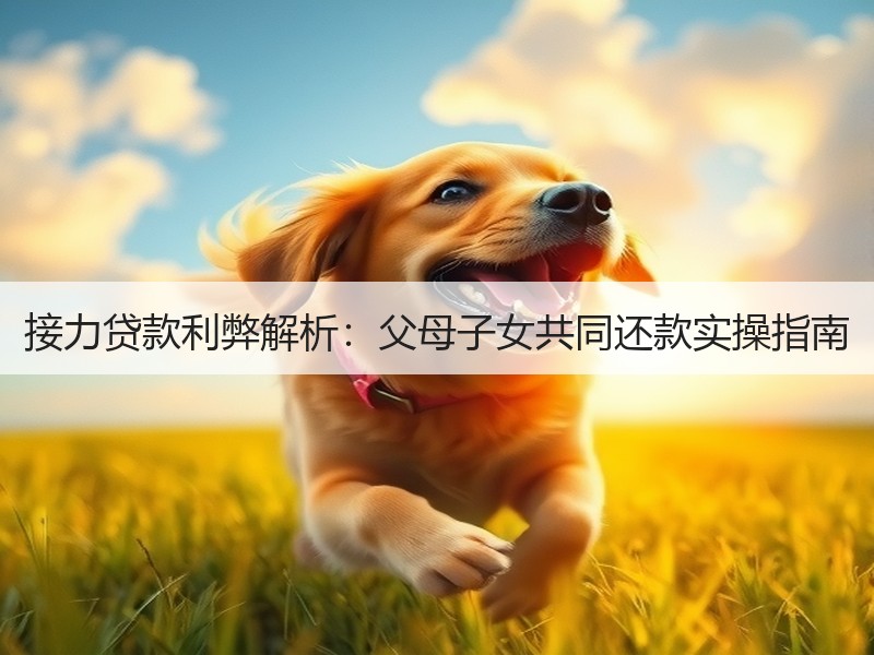 接力贷款利弊解析：父母子女共同还款实操指