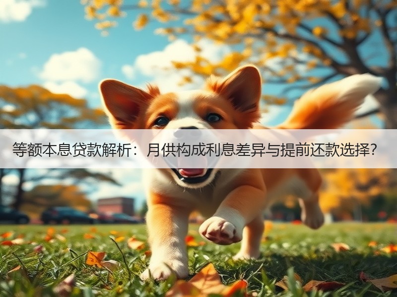 等额本息贷款解析：月供构成利息差异与提前